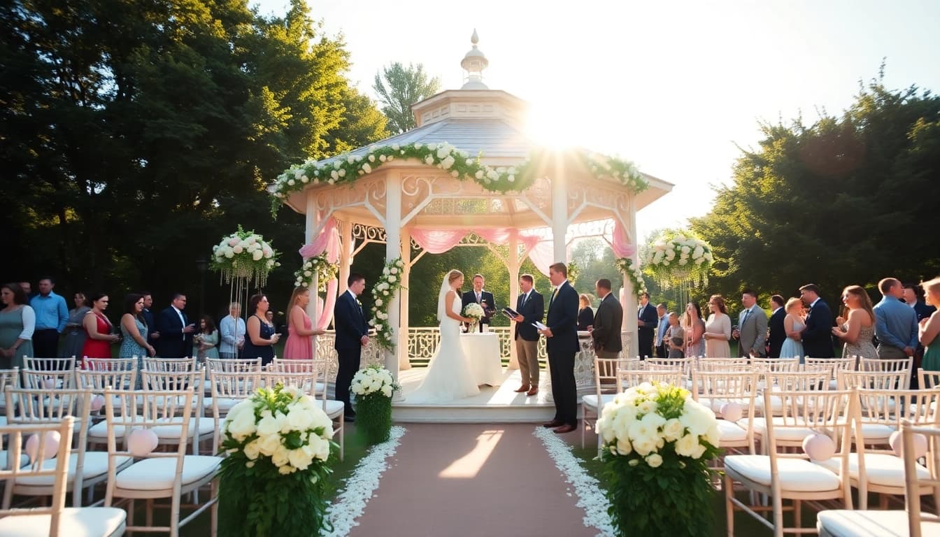 Engaging Washington dc wedding coordinator orchestrating a breathtaking outdoor ceremony in Washington DC.