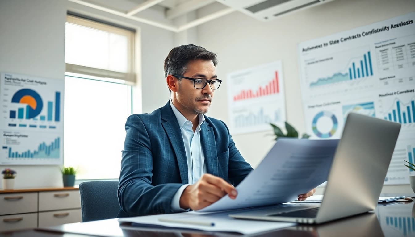 Analyze Federal and State contracts and grants effectively with a consultant in a focused office.