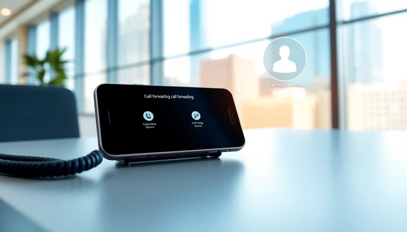 Learn about call forwarding on o2 with a professional smartphone setup illustration.