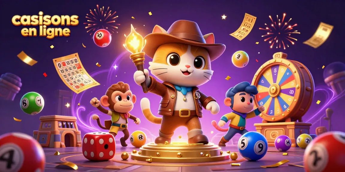Découvrez les casinos en ligne avec un chat explorateur et un singe, pleins de jeux et loteries passionnantes.