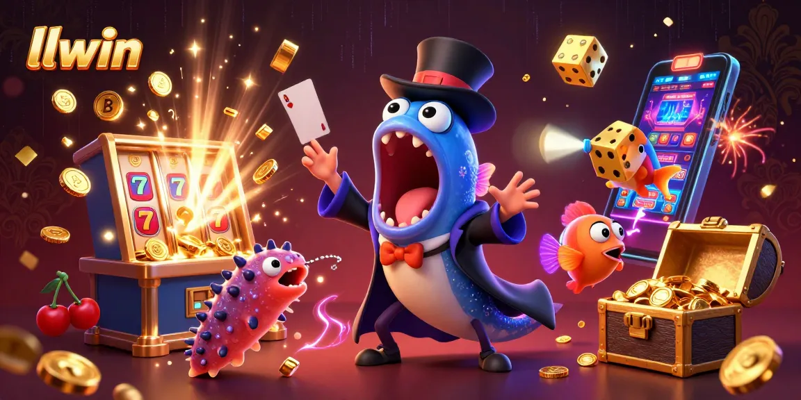 Experience thrilling gameplay at llwin with bioluminescent characters showcasing magic tricks in a vibrant casino