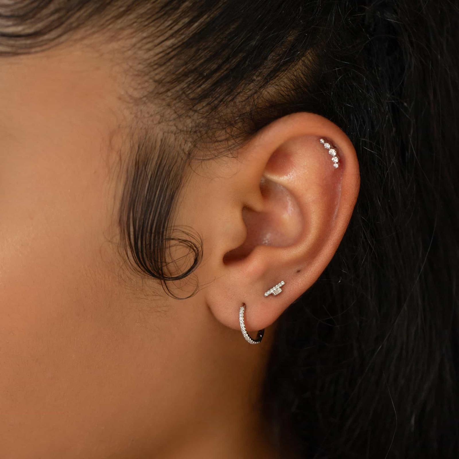 Diamond Pave Hoop Earrings – Brilliant Sparkle & Luxury Style | Cervin Blanc