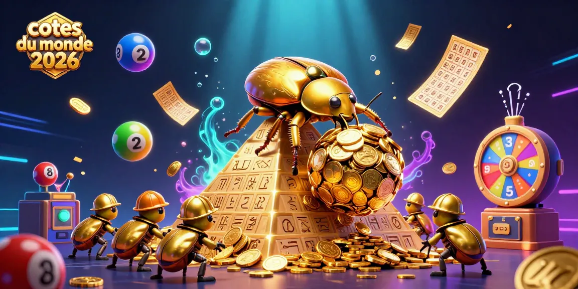 Découvrez les cotes coupe du monde 2026 avec des insectes dorés dans un décor de casino dynamique.