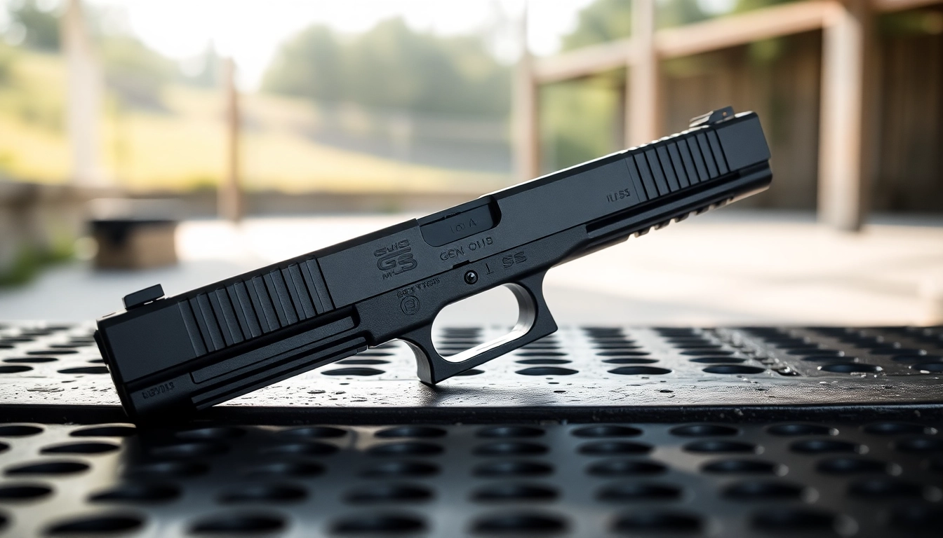 Showcasing a glock 17 gen 5 slide with detailed craftsmanship and a sleek finish.