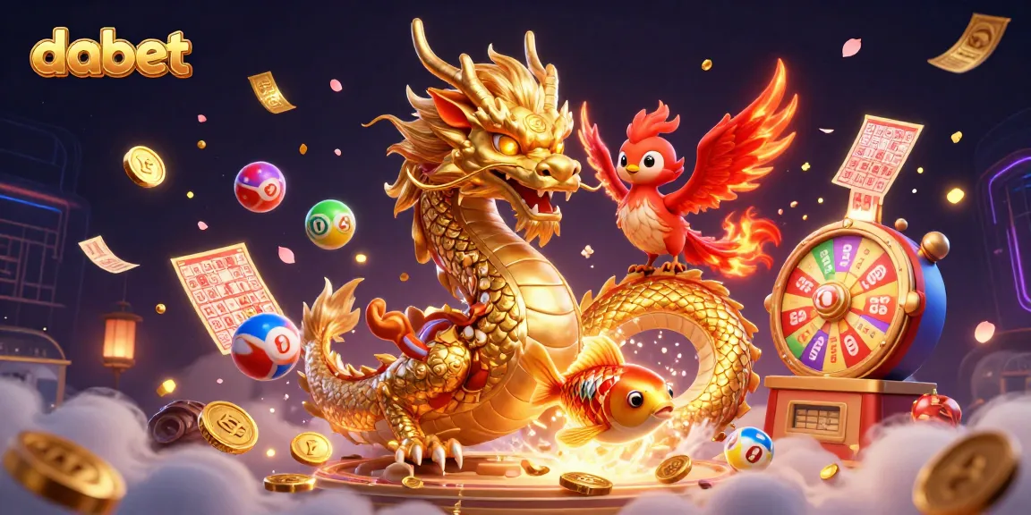 Dabet offers immersive gaming experiences including colorful casino elements like dragons and phoenixes.