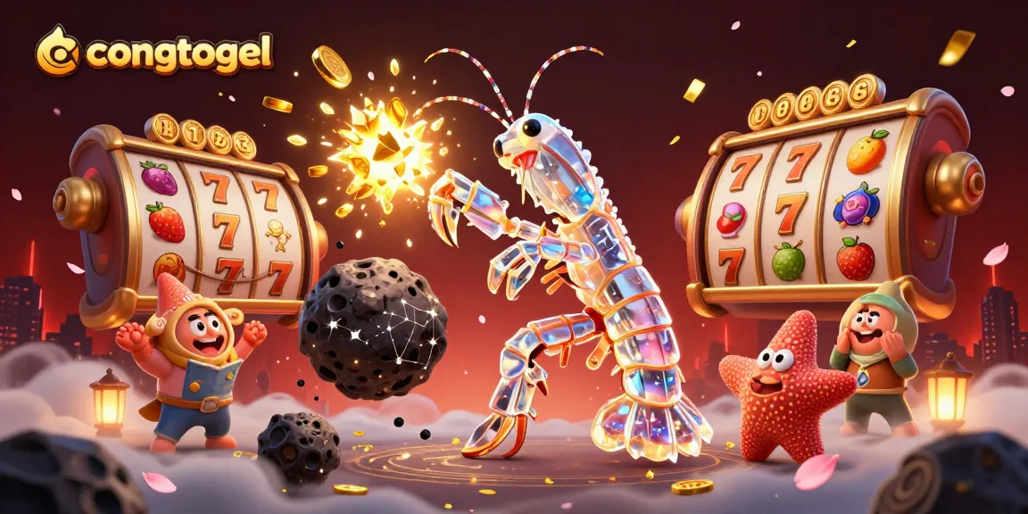 Experience thrilling wins with congtogel's immersive slot gaming scene illustrated in vibrant detail.