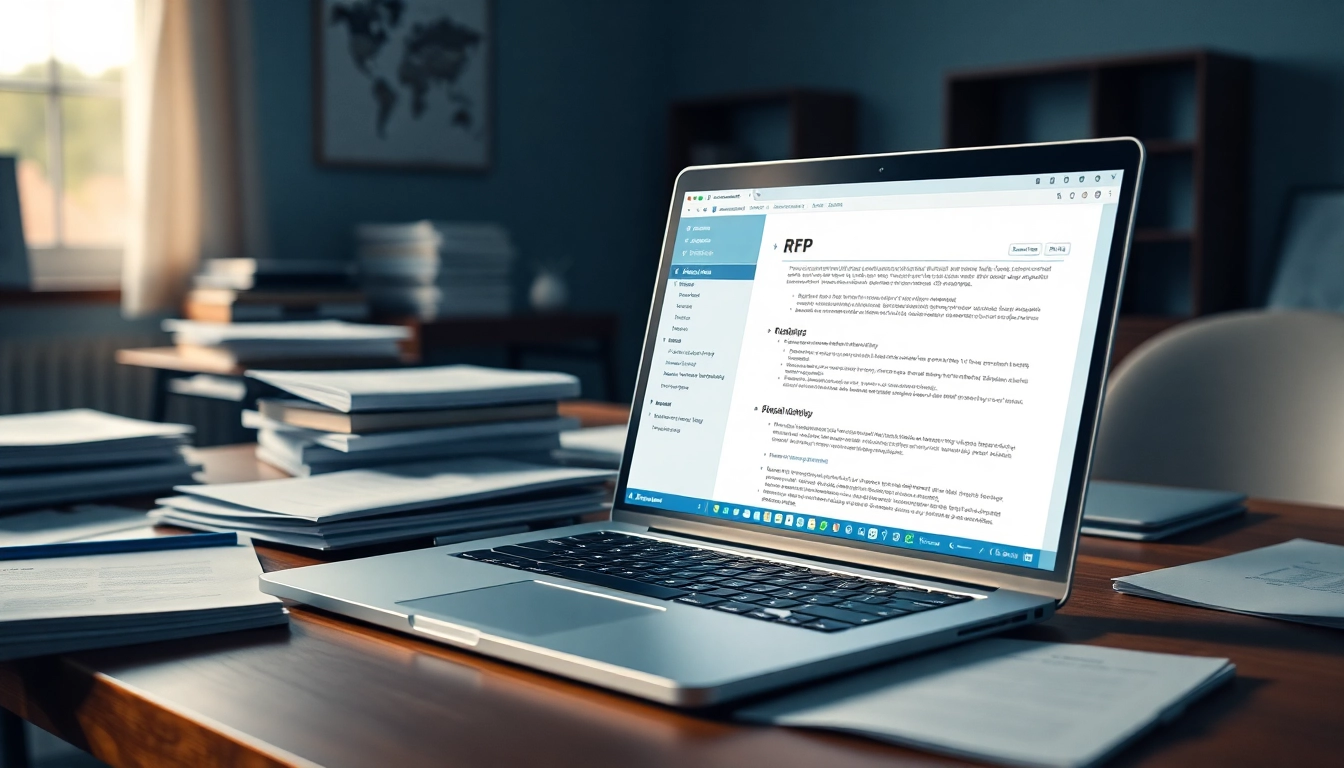 Showcasing AI proposal writing software for federal contracts in an engaged workspace.