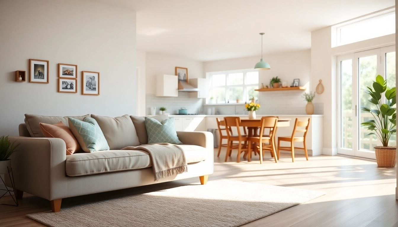 Explore individualised living options in a bright, cozy living space showcasing personal touches.