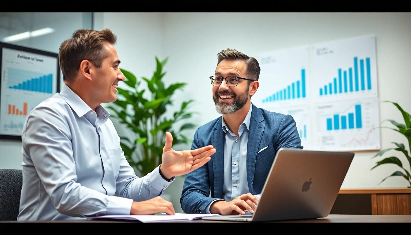Engaging professional explaining universal life insurance explained in a modern office.