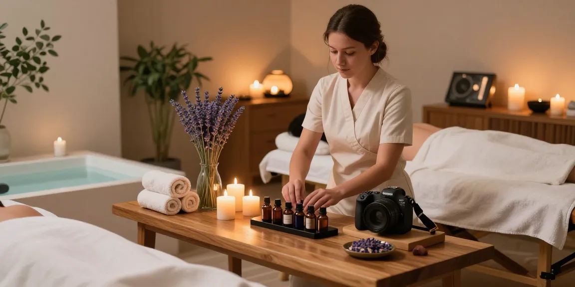 Aromatherapy session at Balanced Massage showcasing mantra 88 for relaxation and rejuvenation.