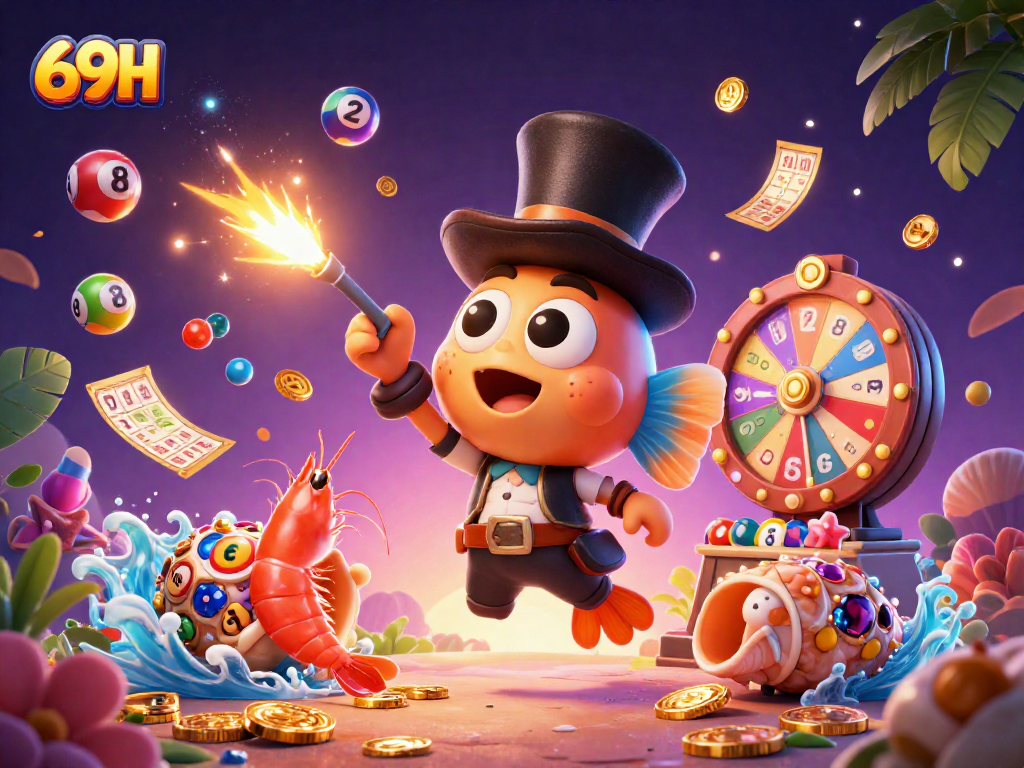 Ganhe prêmios emocionantes com 69H em um mundo de jogos de azar e loteria vibrantes.