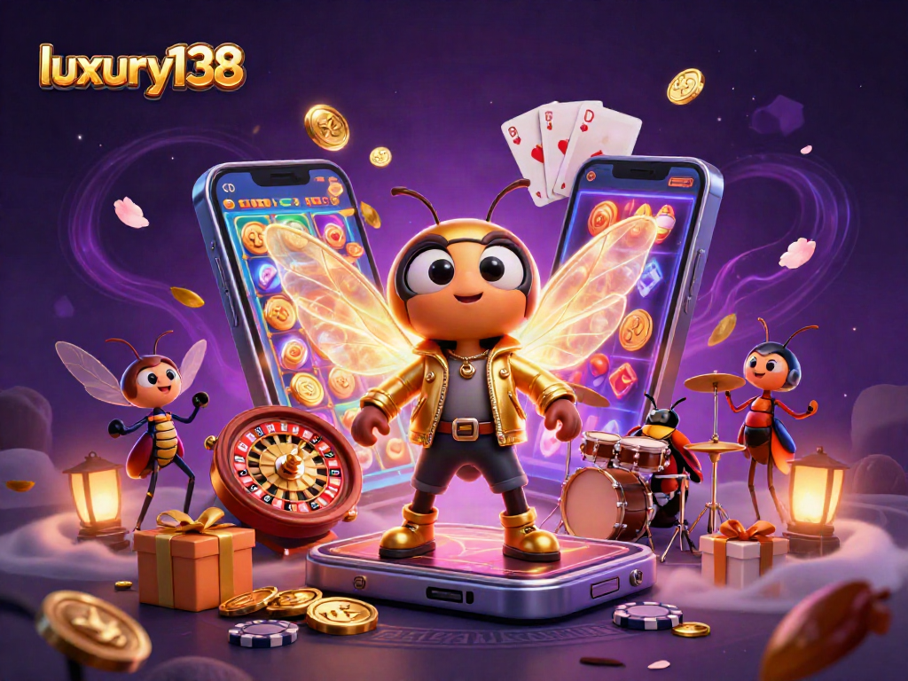 luxury138 menghibur dengan permainan slot berwarna-warni dalam ilustrasi 3D menarik.