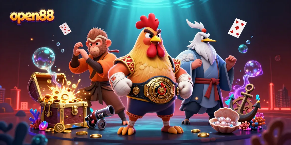 Experience thrilling gameplay with open88's cartoon characters and dynamic casino elements.